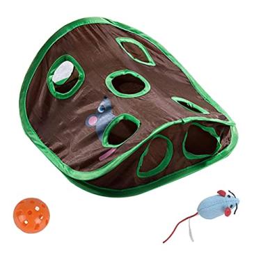 Imagem de balacoo 1 conjunto de design de rato de exploração de túnel de gato interativo para brincadeiras envolventes, fortalece o humor interno e a curiosidade