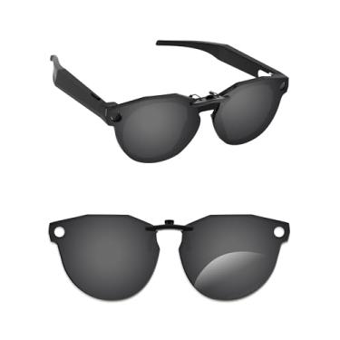 Imagem de Alphax Óculos de sol unissex polarizados com proteção UV para óculos inteligentes Oakley Meta-HSTN OW8002 51 mm - Opções, Preto