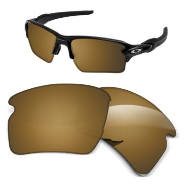 Imagem de Lentes de substituição de 1,5 mm compatíveis com óculos de sol Oakley Flak 2.0 XL OO9188, antiarranhões e resistentes a impactos - Bronze polarizado