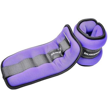 Imagem de Fitvids Peso da perna do braço do tornozelo totalmente ajustável, 1,1 kg cada (par de 2,3 kg), roxo
