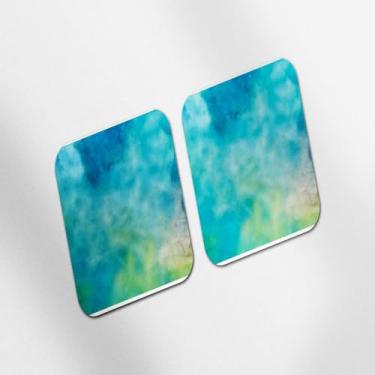 Imagem de Porta Copos Com Ilustração Personalizada 10X10 cm Textura Pintura Rústica