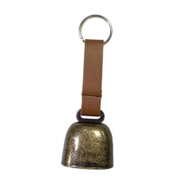 Imagem de UGPLM Sino de urso sonoro, equipamento de caminhada, repelente de ursos, sino de vaca multifuncional, alerta de vida selvagem para caminhadas, montanhismo e, Bronze Verde
