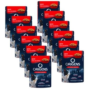 Imagem de Ração Úmida Sachê Origens Cães Adultos Carne com Abóbora 85g 12 Unidades Cachorro