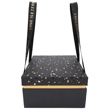 Imagem de Caixa de presente jóias doces perfume premium elegante caixa de recipiente de armazenamento para natal aniversário casamento dia dos namorados festa favor 3 cores material de papel (Preto [caixa de presente individual])