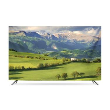 Imagem de Capa de TV para telas de 32-80 polegadas - Tecido antiderrapante à prova de poeira com impressão artística, capa decorativa protetora para telas LCD/LED, desktop, TVs montadas na parede e curvas