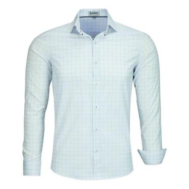 Imagem de Camisa Social Quadriculada Amil Slim Elastano Passa Fácil 1864, Cor 02