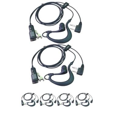 Imagem de WETIN Fone de ouvido de rádio bidirecional compatível com clipe de ouvido Midland para Walkie Talkie Midland GXT1000VP4 T51VP3 LXT600VP3 GXT1000VP4 GXT3000 T61VP3 6 peças