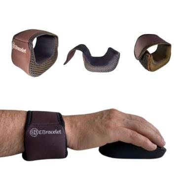 Imagem de Mousepad Ergonomico com Apoio de Punho p Teclado Mouse Notebook Descanso Pulso Digitaçao Munhequeira Ajustavel Dor Tendinite Conforto e Eficiencia Premium Liberdade Movimento Portatil (Marrom)