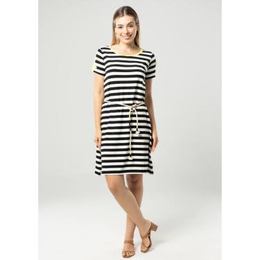 Imagem de Vestido Pau a Pique Listrado Preto