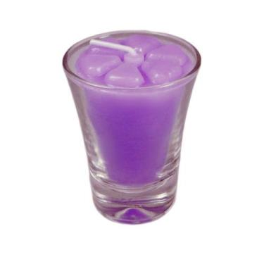 Imagem de Kit 15 velas lilás 7 cm no copinho 12 h decoração festa - Velitas (r)