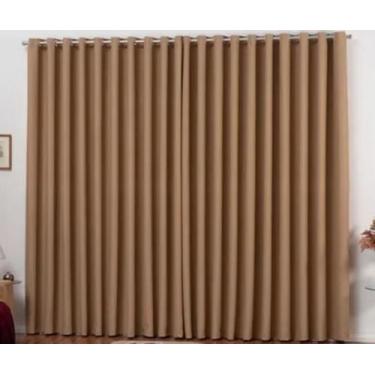 Imagem de Cortina Blackout Lisboa Luxo Ilhós Cromado Bege 7,00x2,80M - Beatriz E