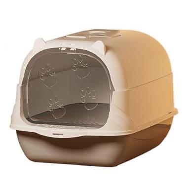 Imagem de Conjunto De Bandeja SanitáRia Fechada Grande Para Gatos — Casa De Banho Para Gatos Com Filtro, Pá HigiéNica, Peneira E Bandeja(Cor GREY sem Pá)