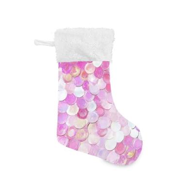 Imagem de GakkiGii 2 meias de Natal grandes com lantejoulas, decoração de Natal para parede de lareira e árvore, 45 x 31 cm