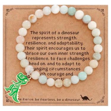 Imagem de AHAETH Pulseira de dinossauro, presente para mulheres, amantes, formatura, amizade, joias, melhores coisas de dinossauro