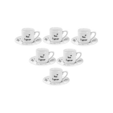 Imagem de Xícara De Café Brazilian Porcelana 90Ml 6 Peças - Hauskraft