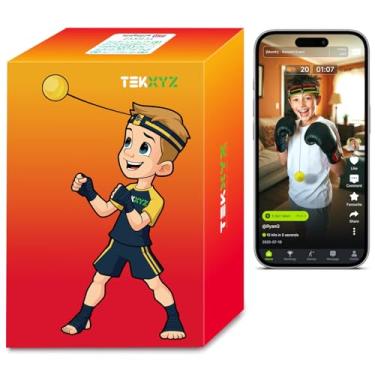 Imagem de (Yellow&Red) - TEKXYZ Boxing Reflex Ball, 2 Difficulty Level Boxing Ball with Headband, Softer Than Tennis Ball, Perfect for Reaction, Agility, Punching Speed, Fight Skill and Hand Eye Coordination Training