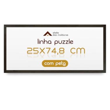 Imagem de Moldura para Quebra Cabeça Grow Puzzle 500 Peças 25x74,8 com Proteção Petg (Tabaco)