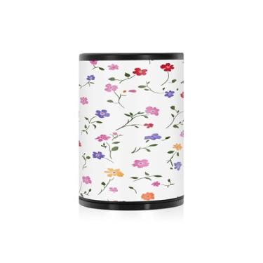 Imagem de Wassud Pétalas fofas (2) cinzeiro de carro de liga de alumínio com tampa cinzeiro de carro à prova de cheiro à prova de vento cinzeiro de viagem para SUV, caminhão, escritório, casa