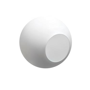 Imagem de Globo de vidro de reposição para luminárias, acessório moderno em vidro branco para luminárias pendentes e arandelas (branco)