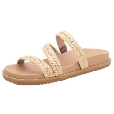 Imagem de Chinelo Feminino Papete Flatform Palha Conforto Lia Line-Feminino