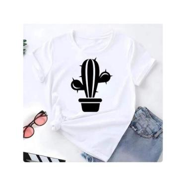 Imagem de Blusa T-shirt Plus Size Linda Eis-me Aqui Camiseta Feminina Blusinha T