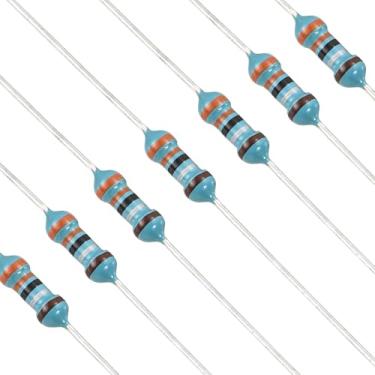 Imagem de YOKIVE 100 peças de resistores de 3,3 Ohm, resistor fixo de filme metálico de 1/4W (0,25 W), resistores de tolerância +/-1%, certificado ROHS