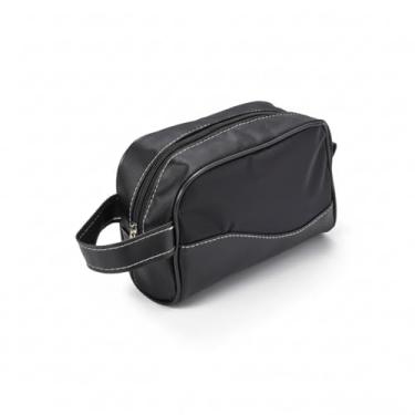 Imagem de Necessaire Organizadora Bicolor Com Alça em Couro Sintético Compacta