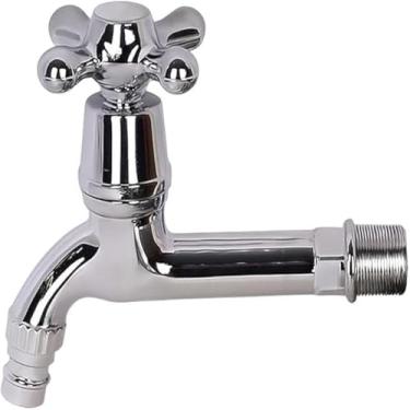 Imagem de Torneira, cano, agua, PVC, cromada, mangueira, cozinha, instalacao, e funcional