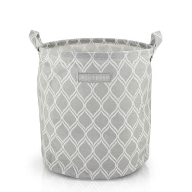 Imagem de Cesto Para Roupa Suja- Brinquedos Tecido (m) - Linha Loft Cinza Claro