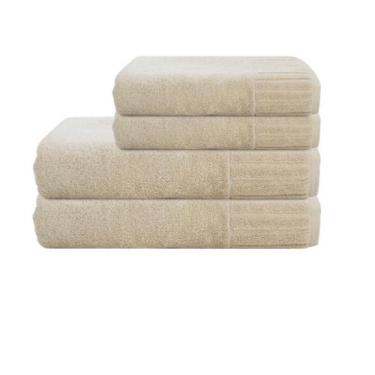 Imagem de Jogo de Toalhas de Banho e Rosto 4 Peças 500g/m² Premium Velour Camesa