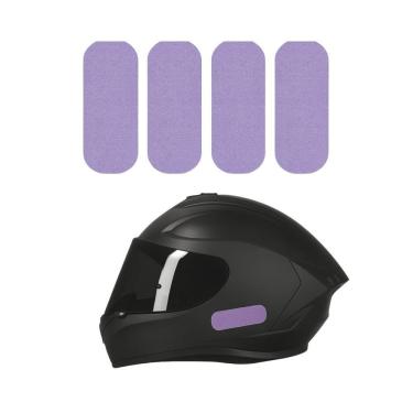 Imagem de Kit Adesivo Capacete Refletivo Moto Lilas Lilás