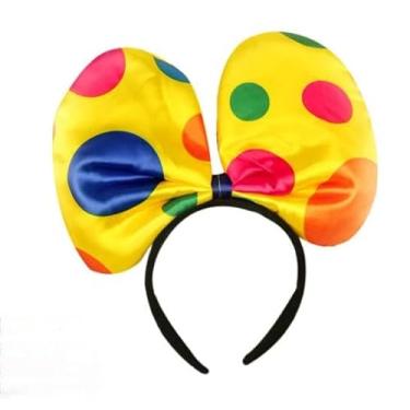 Imagem de enadoi Faixa de cabeça de palhaço ajustável, acessório de fantasia para Halloween, carnaval, circo, cosplay, festas, Amarelo, M