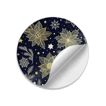 Imagem de Ladrilho Decorativo de Cerâmica Modelo de Natal Flocos de Neve Escuros