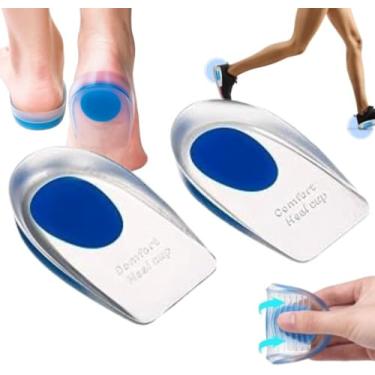 Imagem de Par de Meia Palmilha Silicone Gel Proteção Ortopédica Esporão Calcâneo Fascite, Tamanho Único