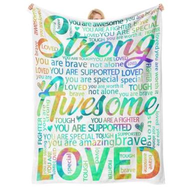 Imagem de Cobertor infantil verde vibrante – Super macio, manta de abraço edificante para meninos e meninas, presente de recuperação colorido e encorajador após cirurgia, doença ou internação hospitalar, 127 x