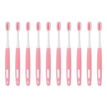 Imagem de Yinhing Escova de Dentes Interdental, Cinta de Escova de Dentes, 10 PeçAs, Cabo de Borracha Macia para Limpeza Profunda Dos e Cuidados Com As Gengivas, Rosa