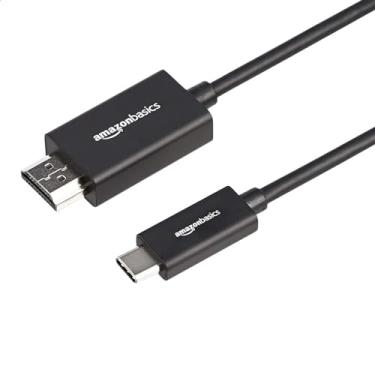 Imagem de Amazon Basics Cabo adaptador USB-C para HDMI de alumínio premium (compatível com Thunderbolt 3) 4K a 60Hz – 9,5 m