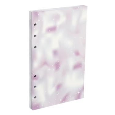 Imagem de PATIKIL A6 Papel de folha solta, 80 folhas de 17 x 10 cm, refil para fichário para 6 anéis, agenda, agenda, profissionais, roxo