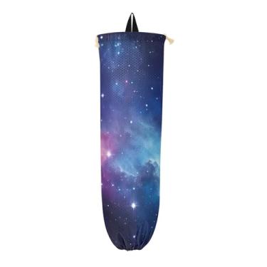 Imagem de Galaxy New Wallpapers Suporte de sacola de compras, suporte de sacola de supermercado para cozinha, organizador de sacolas plásticas suspensas