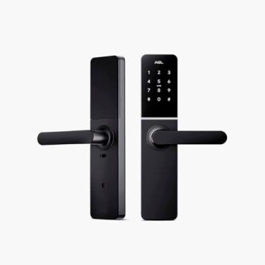 Imagem de Fechadura Eletrônica Digital AGL H20 Black WiFi com Biometria, Senha, TAG RFID e App
