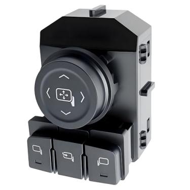 Imagem de Interruptor retrovisor dobrável de porta do lado do motorista compatível com Chevrolet GMC Silverado Sierra 1500 2500 3500 HD Suburban Tahoe 2014-2020 Botão de controle remoto substitui 84643953