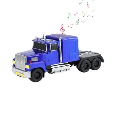 Imagem de Alto-falante Sem Fio,Com Microfone Integrado E Formato De Camião Para Áudio | Coluna de Viagem Sem Fios com Luz LED e Rádio FM | Para Entusiastas de Automóveis, Festas, Uso em Mesa, Quarto e