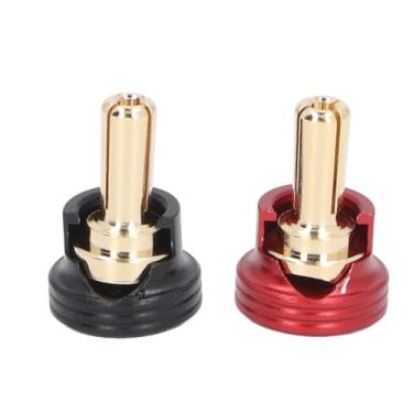 Imagem de SPYMINNPOO Conjunto de Plugue Banana do Dissipador de Calor RC Construção de Liga de Alumínio e Cobre Premium para Caminhão Off Road 1/10 Reparação e Manutenção de Carros de Esteira RC, 2 Peças de