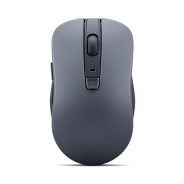 Imagem de Lenovo Mouse silencioso Bluetooth (WL300) - mouse de computador de 5 botões com clique silencioso esquerdo e direito - aderência esculpida, par Microsoft Swift, até 1600 DPI (cinza)