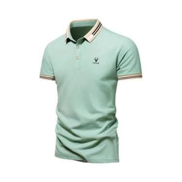 Imagem de Camisa Polo Masculina De Verão Em Seda Gelada De Secagem Rápida, Manga