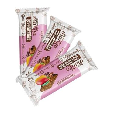 Imagem de Kit 3X: Barra Manga E Castanha S/Glúten Vegano Uncooked 30g