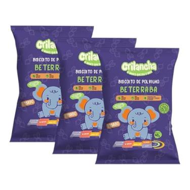 Imagem de Kit 3X: Biscoito de Polvilho Beterraba Vegano Orgânico Crilancha 40g