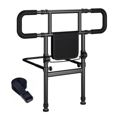 Imagem de Verida Trilhos de cama para idosos e adultos, camas grandes, barras de apoio. Adequado para idosos, idosos e pessoas com problemas de mobilidade, dobrável, preto