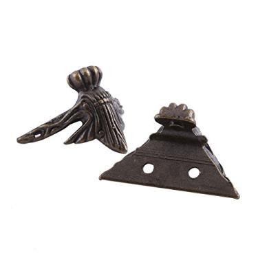 Imagem de YOUTHINK Protetores de Canto de Caixa de Joias de 4 Unidades, Pernas de Móveis, Liga de Zinco, Borda de Metal, Capa de Proteção, Pés de Móveis, Pernas para Armário, sofá, Cadeira, Cômoda, 4 Unidades