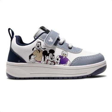 Imagem de Tênis Disney Mickey Infantil Calce Fácil, Branco, Cinza, 23